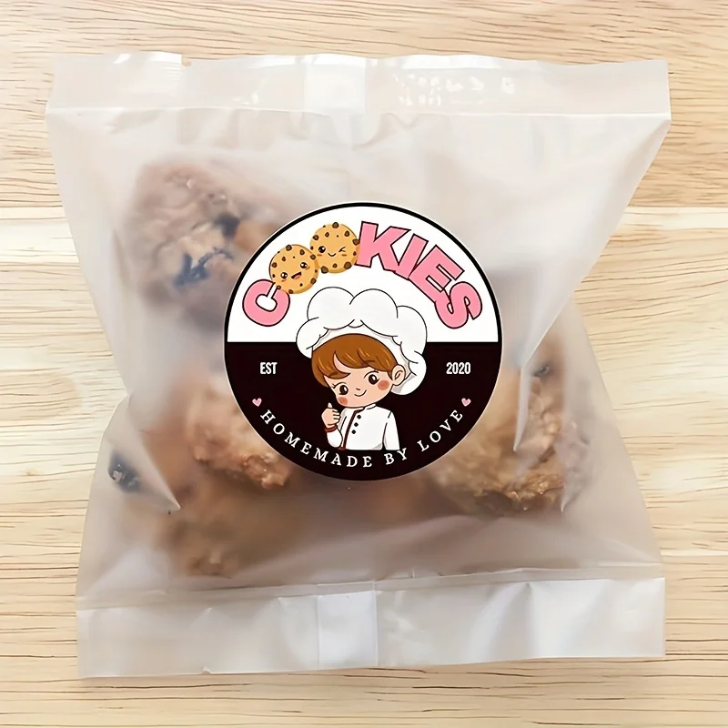 500pcs Custom Stickers Personalized Logo Wedding Birthday Gift Box Customize Wholesale Design Own Sticker Round Packaging Label