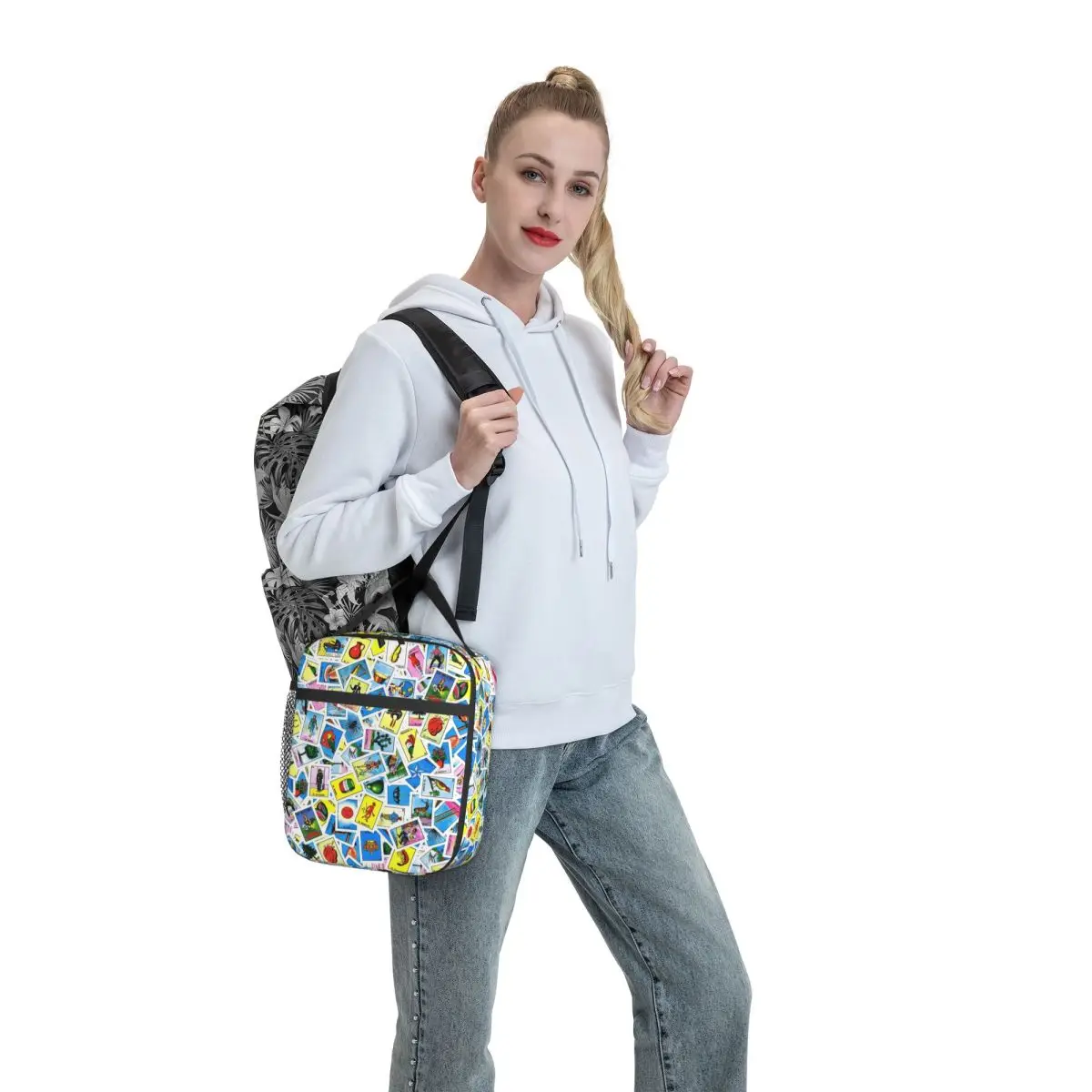 Loteria Card Mexican Bingo Lottery Insulated Lunch Bag for Women Resuable Cooler Thermal Bento Box Office Picnic Travel view 6
