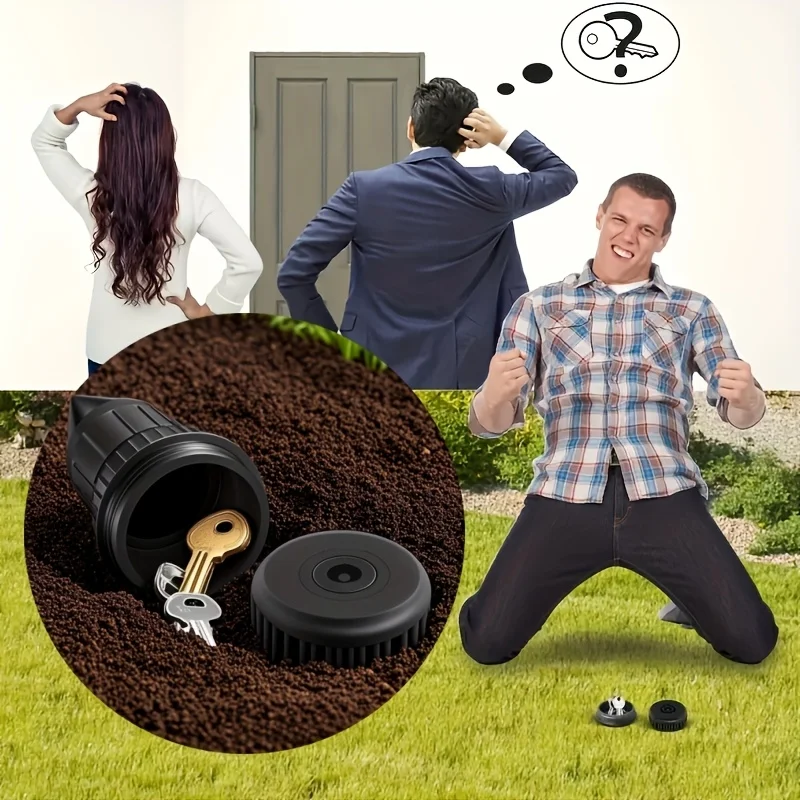 Garden Key Hider Sprinkler Realistic Underground Key Holder Concealer Garden Lawn Key Safe Protection Waterproof and Corrosion