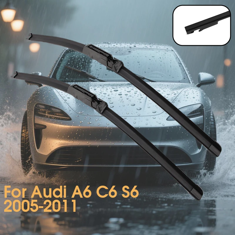 

Car Wiper Blades For Audi A6 C6 S6 2005-2011 Windshield Windscreen Front Window Blades 22"+22" Car Accessories