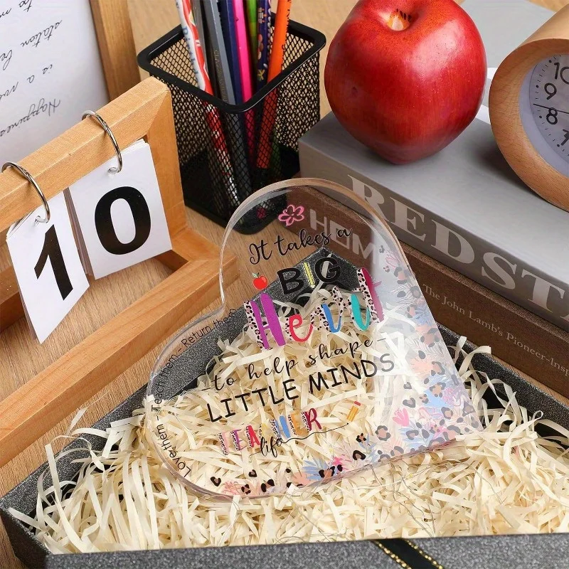 Yookeer Christmas Teacher Gifts, Paperweight for Women Birthday, Appreciation Gift for Female Teacher, Office Classroom Decor, 6