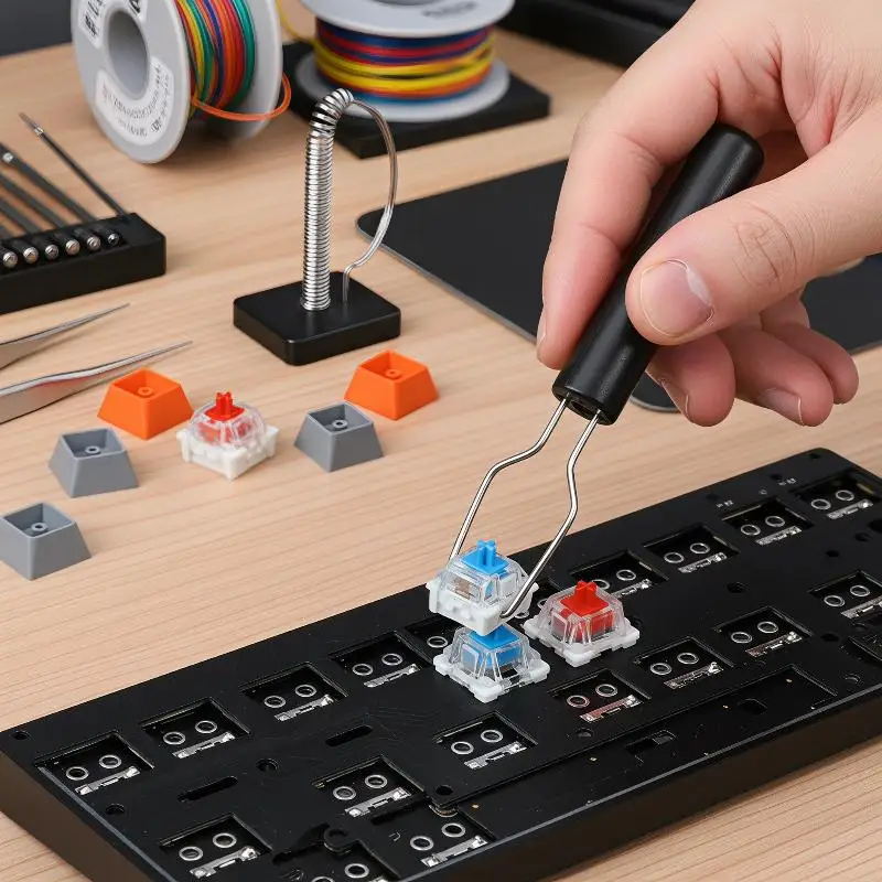 Keyboard Switch 3 Pin Tactile Clicker Replacement Set Clear Tactile Feedback for Keyboard Enthusiasts
