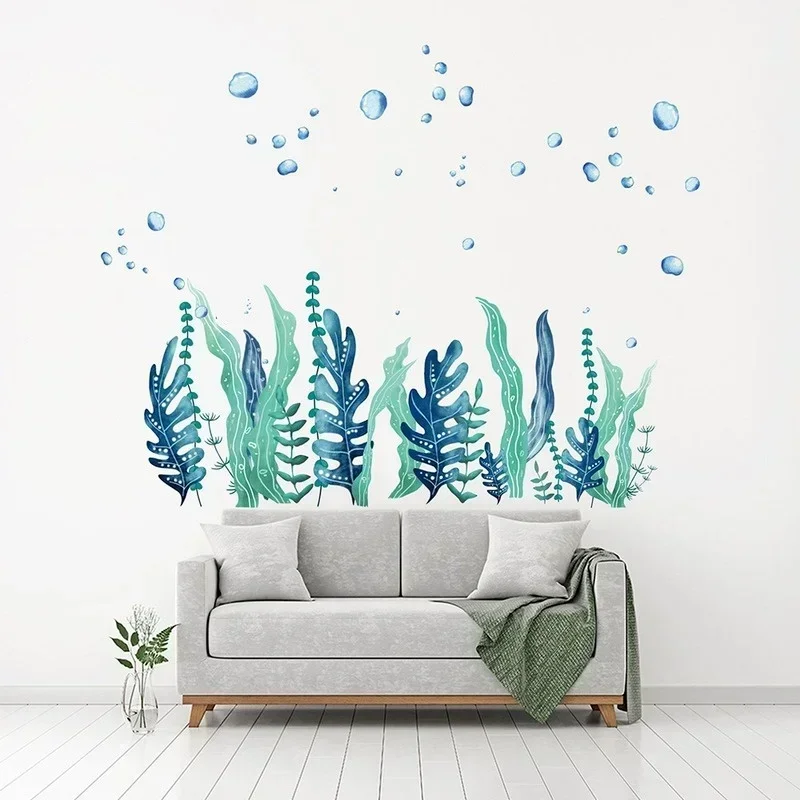 Seaweed Bubble Wall Stickers Creative Living Room Bedroom Children's Room Bathroom Wall Decals Seaweed Theme Room Decoration