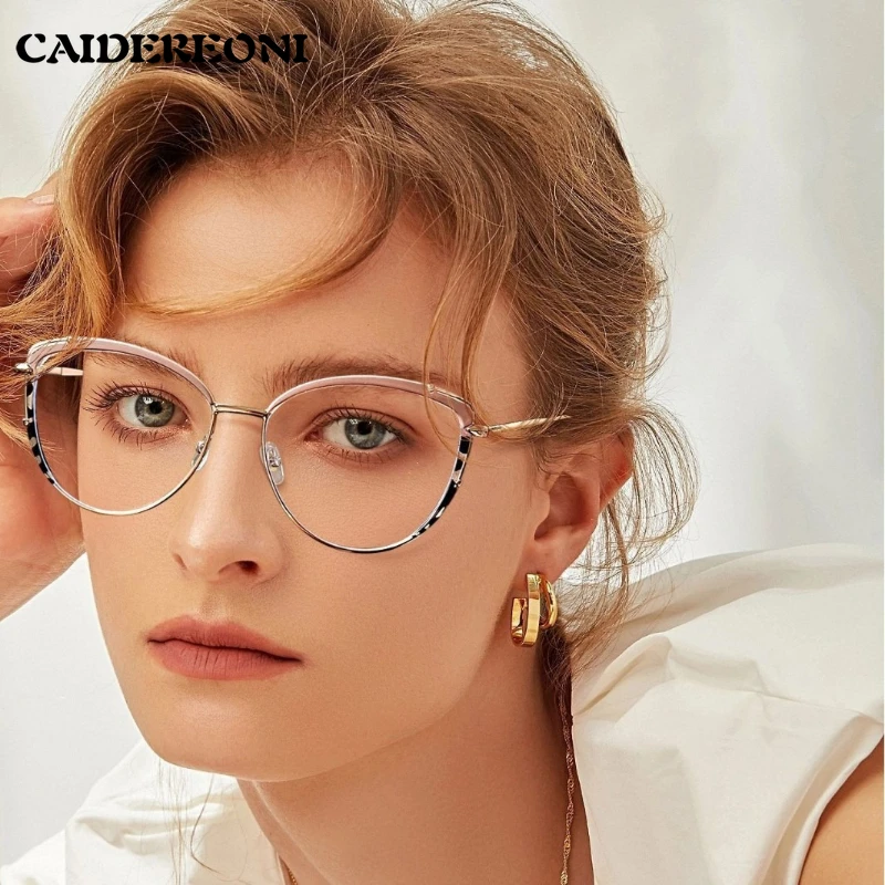 CAIDERONI Klassisches Katzenaugen-Design Anpassbare Lesebrille Anti-Blaulicht-Brille Progressive Korrektionsbrille Photochromatisch 87069