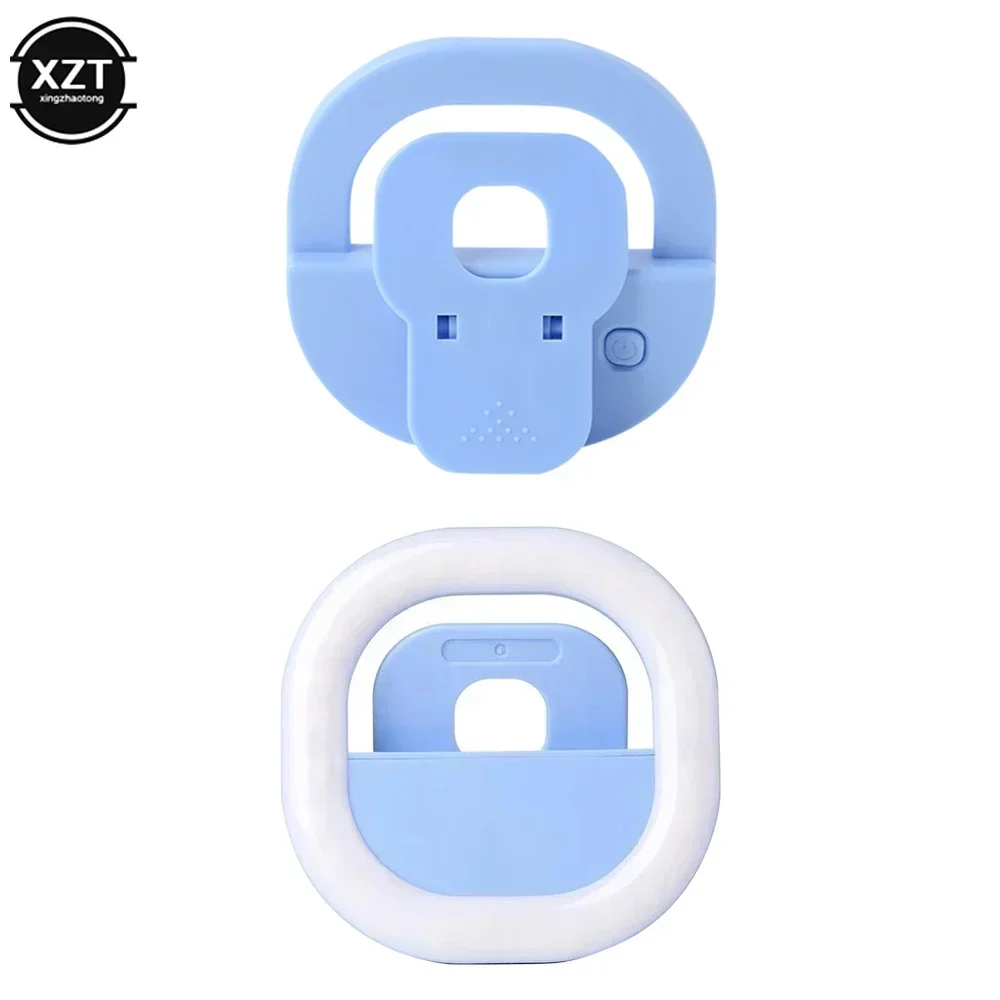 Mini USB-C Rechargeable Clip-On Ring Light - Adjustable Brightness for Live Stream HD Photography