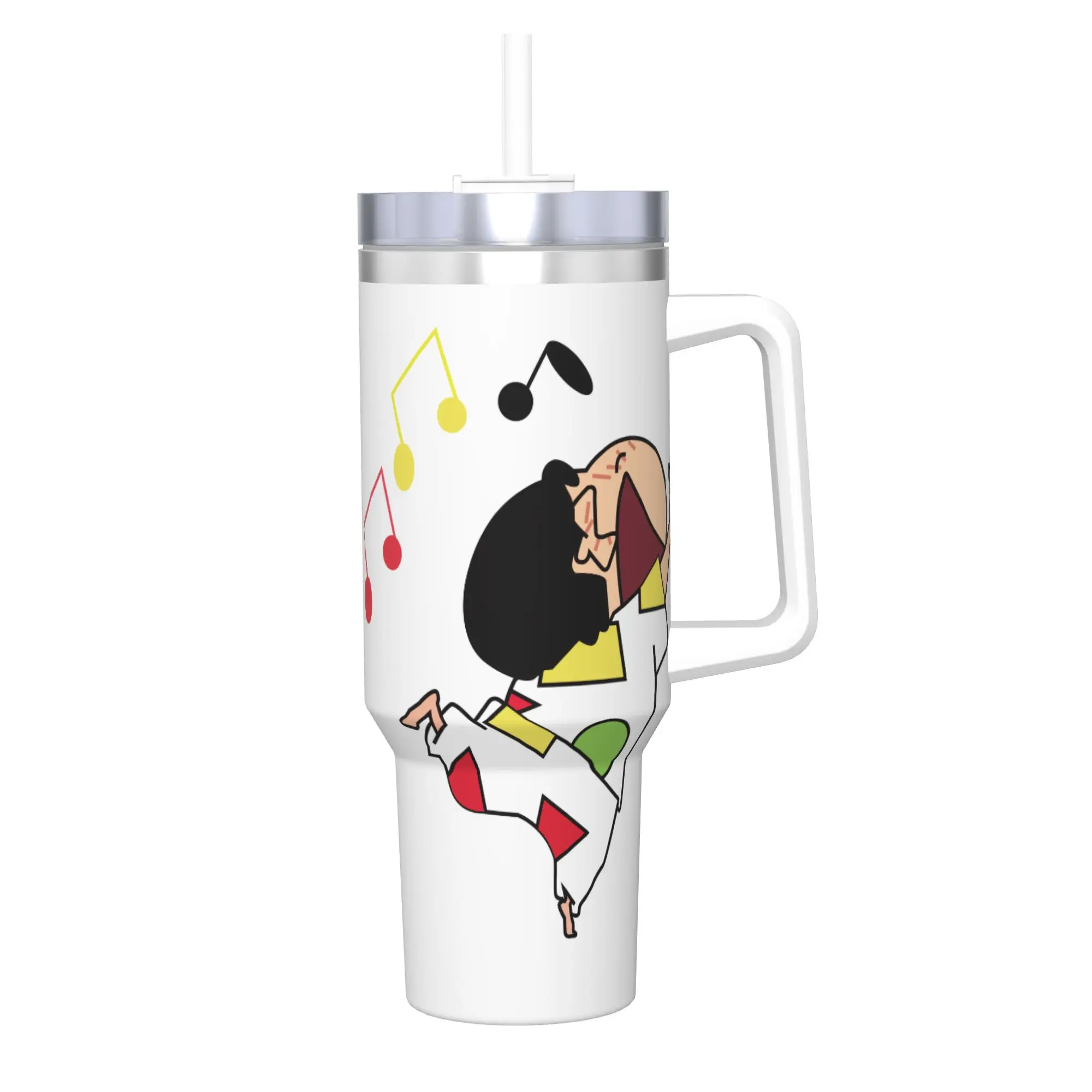 Stainless Steel Tumbler Crayons Shin-Chans Anime Thermal Cups  Insulated Cold and Hot Mugs Cup Beach Water Bottle