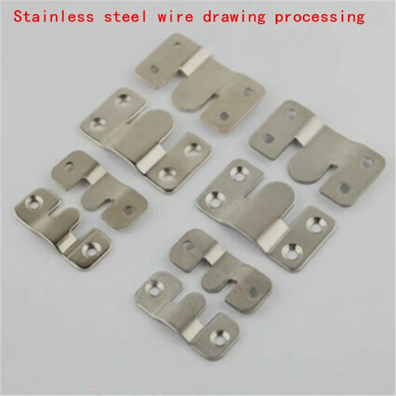 Stainless steel photo frame hook fixer sofa bed furniture connector mother-and-child mountain word buckle exhibition hall pictur