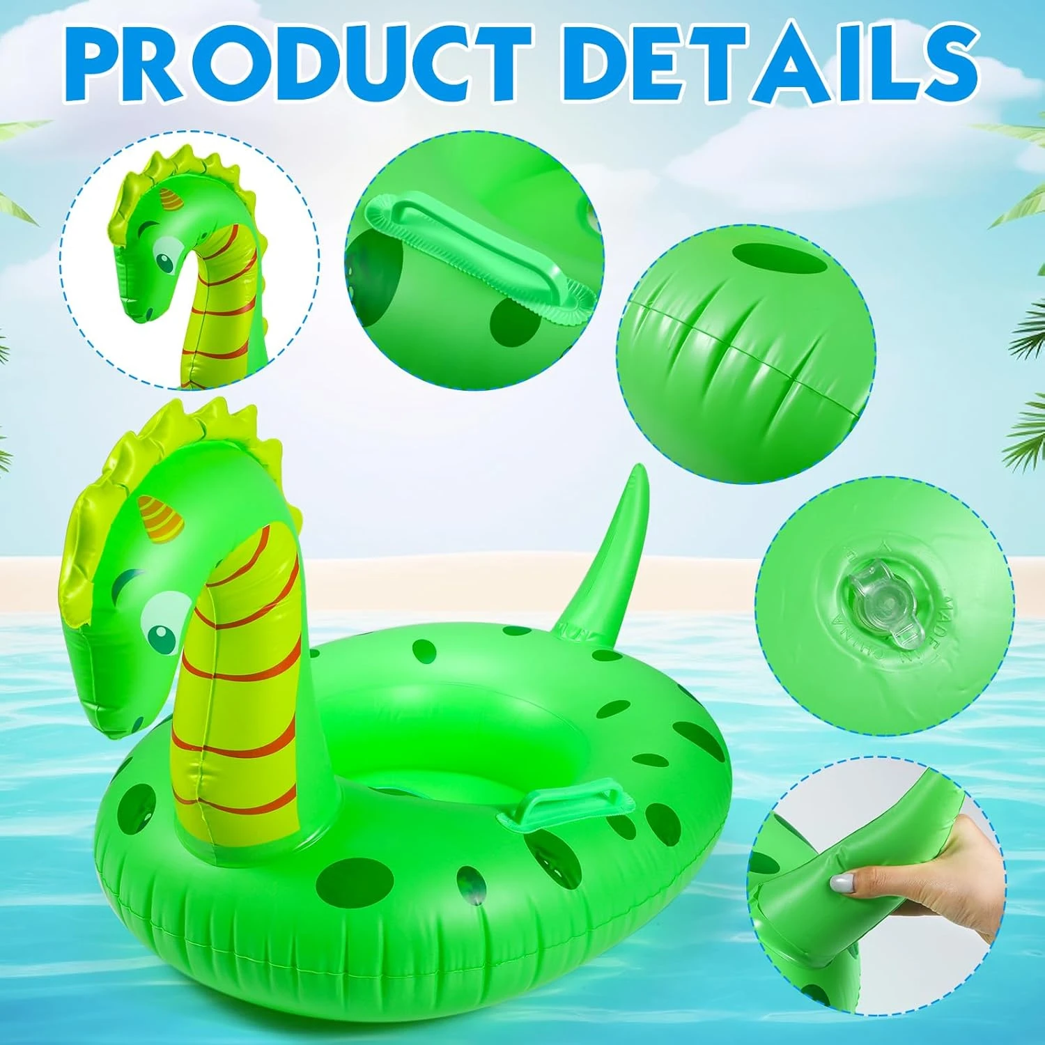 Jouets de piscine gonflables en PVC pour garçons et filles, anneau de natation d'été en forme d'animal, siège flottant gonflable pour fête aquatique en plein air