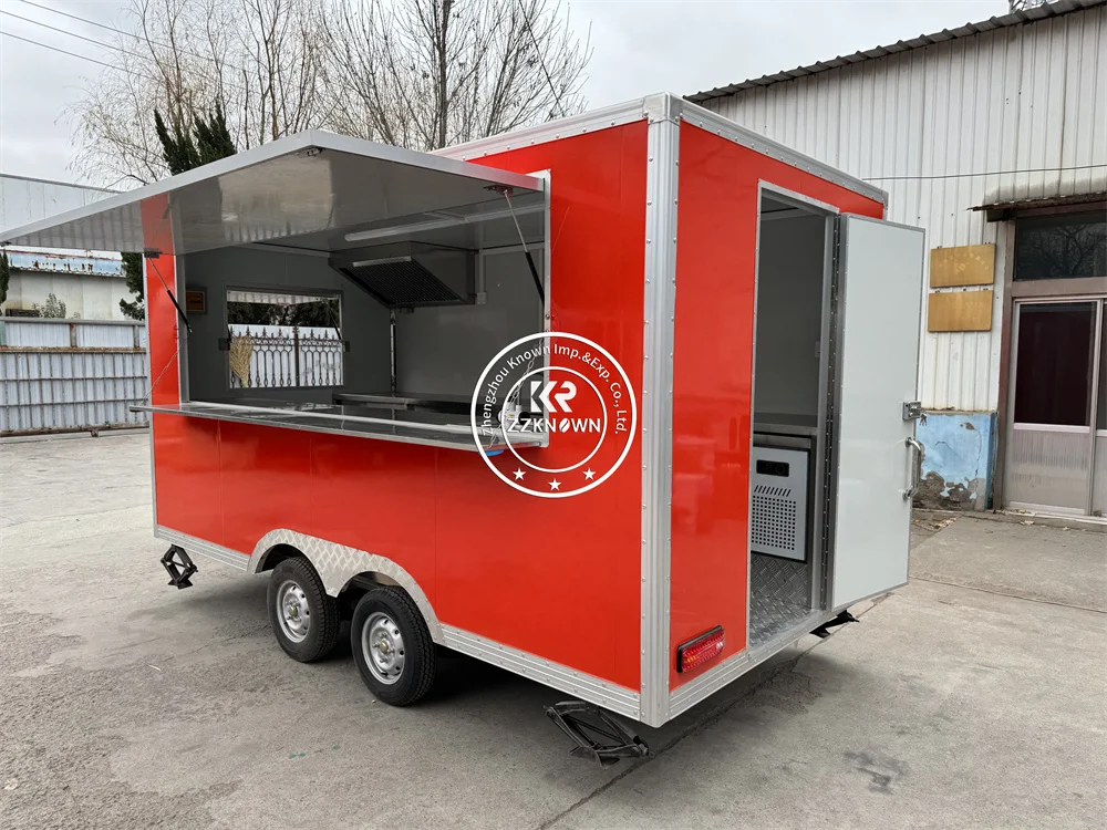 

Food Truck Concession Snack Trailer Mobile Kitchen Street Food Truck Trailer Coffee Pizza Vending Carts