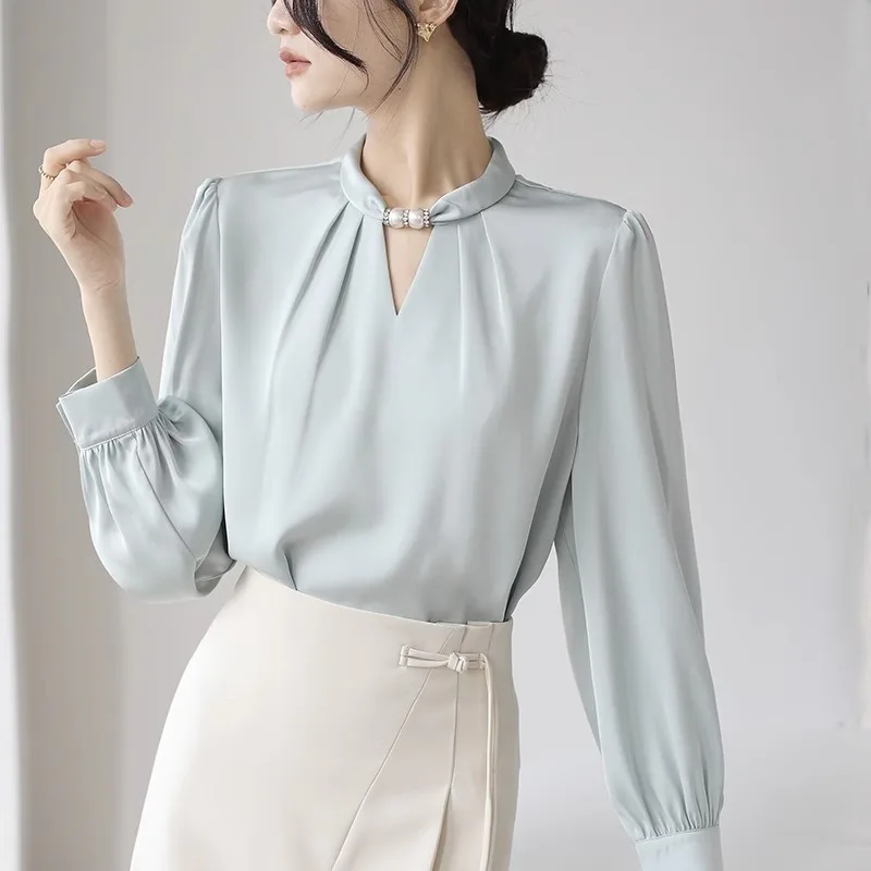 

New elegant Women's Blouses ladies shirts Blusas Mujer Long Sleeve Shirts causal Tops