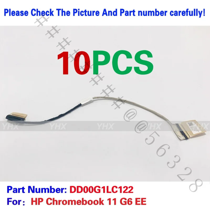 SS+10Pcs New Touch LVDS LCD Screen Ribbon Cable PN DD00G1LC122 For HP Chromebook 11 G6 EE Laptop Display Replacement Wire