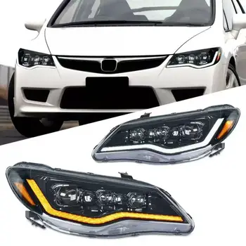 Suitable for 2005-12 Honda eighth generation Civic FD2 LED headlight assembly modification