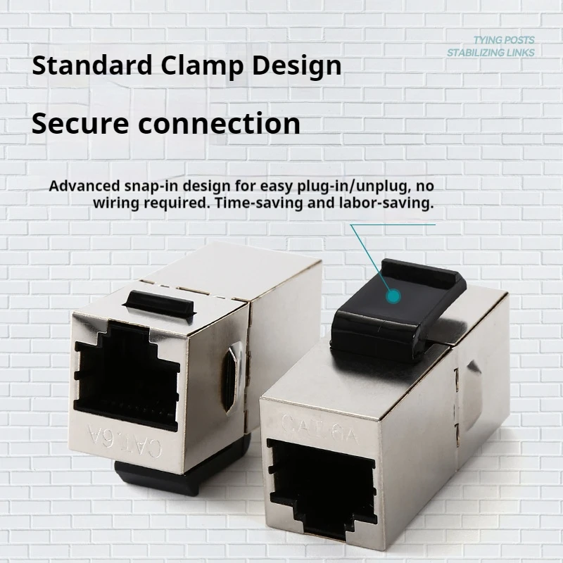 CAT6 مقرنة RJ45 كيستون مقرنة محمية، محمية أنثى إلى أنثى RJ45 مقرنة مضمنة كيستون جاك #4