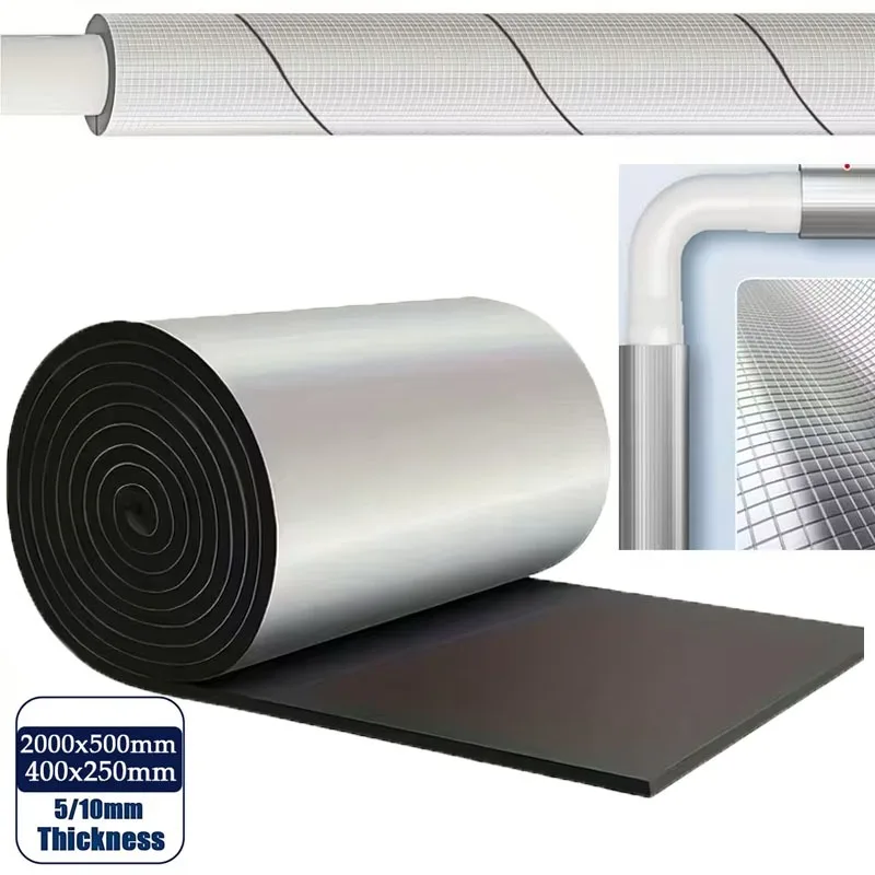 Winter Specific Pipe Insulation Wrap Foam Aluminum Foil Tape Self Adhesive Freeze Protection Thermal Insulation Pad