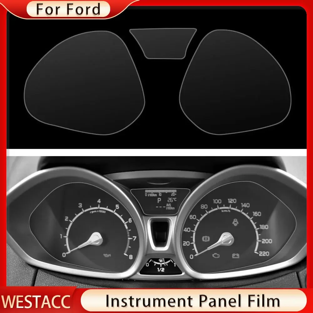 Película protectora para Panel de instrumentos de coche, membrana para tablero de instrumentos, accesorios para Ford EcoSport 2013-2017 Fiesta 2009-2013