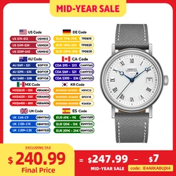 FARASUTE Casual Calendar Men Mechanical Wristwatch Sapphire Japan Movement Automatic Watch Stainless Steel Waterproof Men Watch