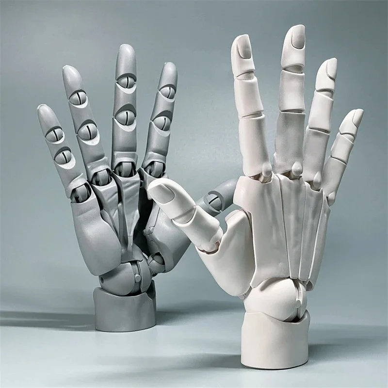 Articulated 1To1 Right Hand Model Poseable Bionic Finger Joints Realistic Reference For Drawing Studio Table Display For Artists