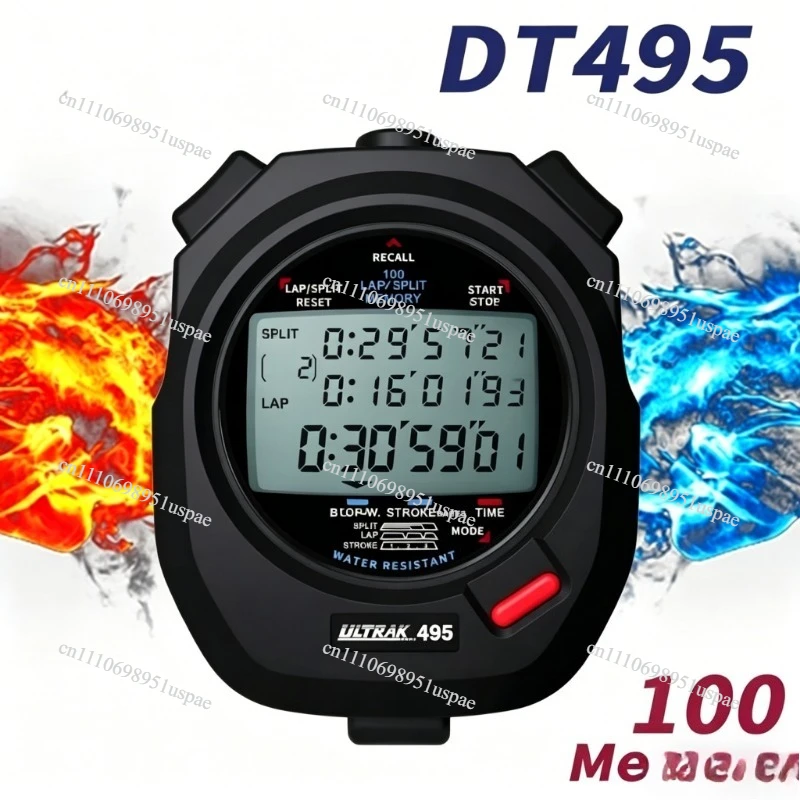 DT495B three rows of 100 memory stopwatch competition special coach referee waterproof