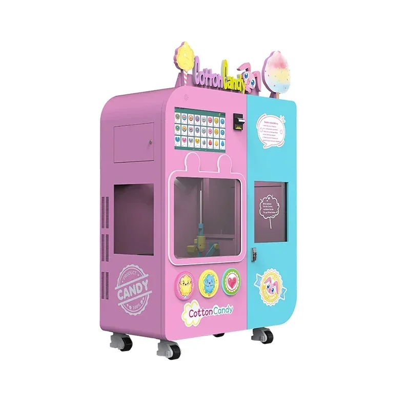 Programmable Robot Candy Floss Maker Customizable Designs LED Display for Parties Carnivals Unique Engaging Low Cost