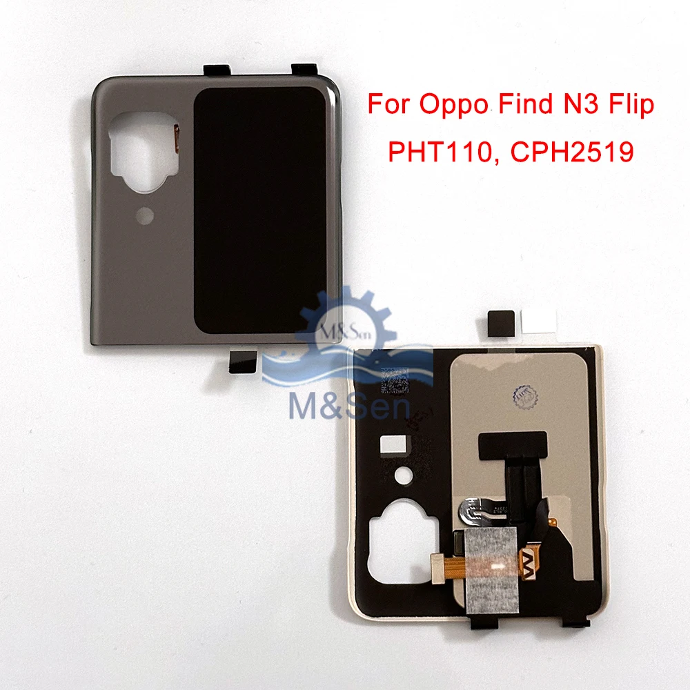 Original 3.26\'\'Amoled For Oppo Find N2 Flip CPH2437 Back Cover LCD External Display Touch Digitizer For Find N3 Flip CPH2519