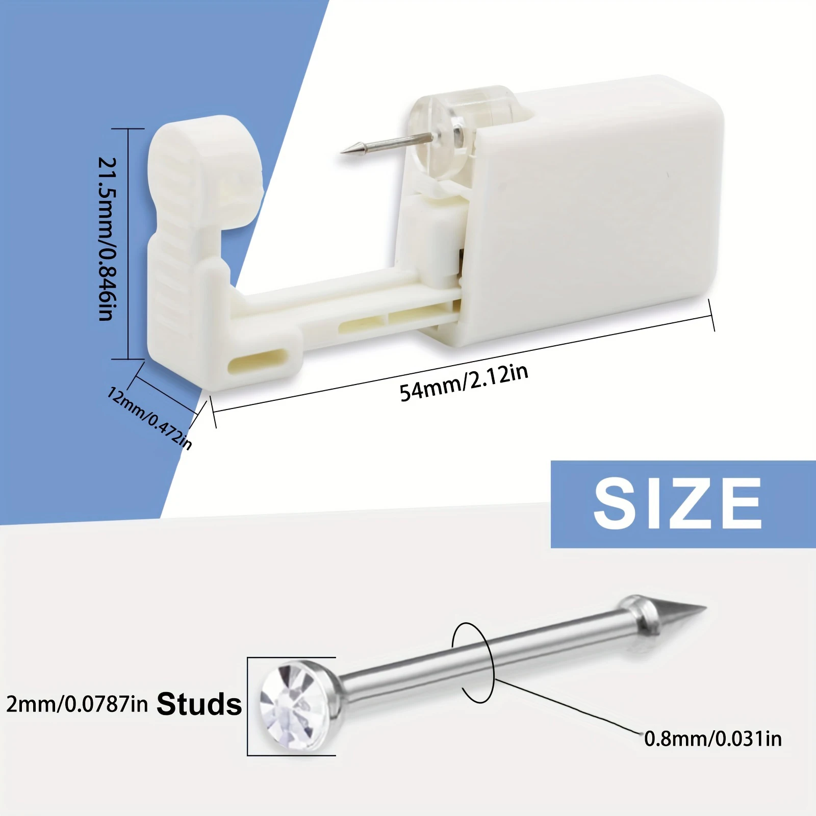 Disposable Sterile Nose Piercing Unit Cartilage Tragus Helix Piercing Gun NO PAIN Piercer Tool Machine Kit Stud DIY Jewelry