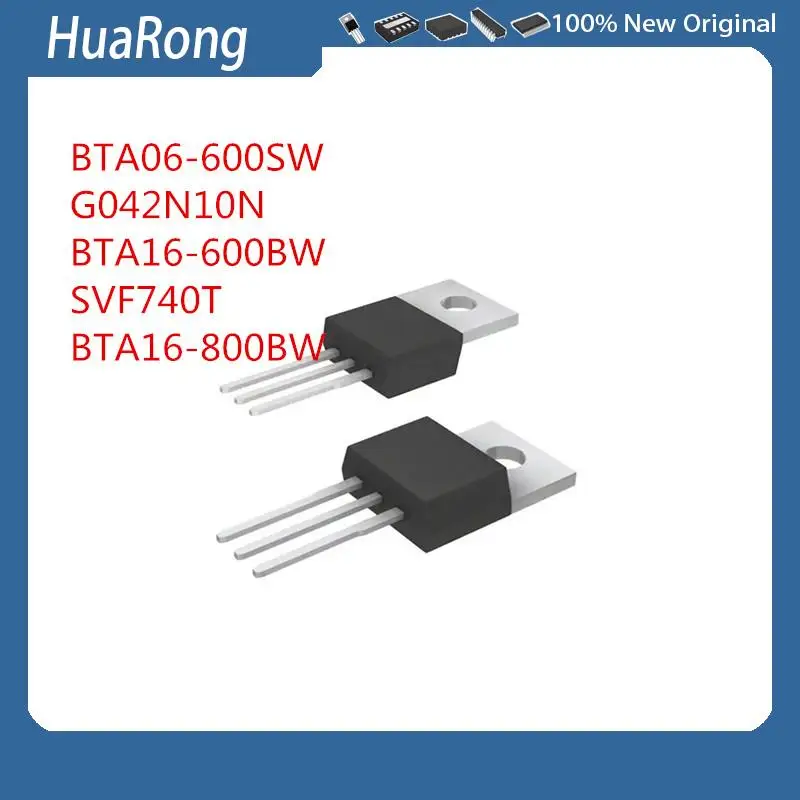 10Pcs/Lot   BTA06-600SW  BTA06-600SWRG    G042N10N    BTA16-600BW   SVF740T    BTA16-800BW  TO-220