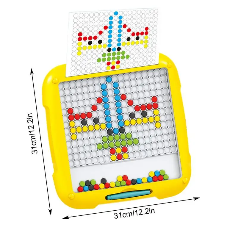 Magnetic Dot Drawing Prancheta, Brinquedos de Viagem, Montessori, Habilidades Motoras Finas, Tábua de Arte, Canetas