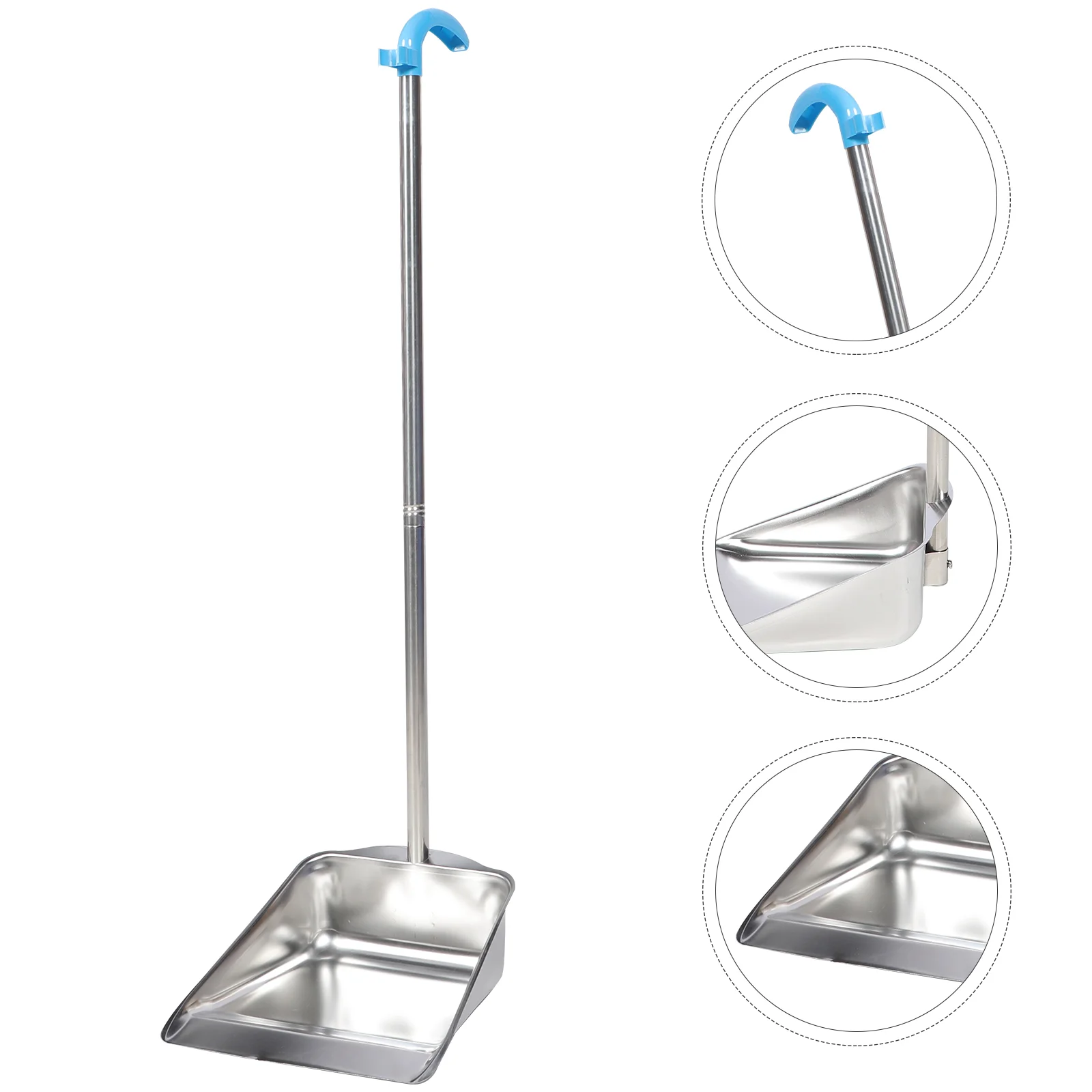 

Stainless Steel Trash Long Handle Garbage Home Dust Pan Cleaning Supplies Dustpan Broom