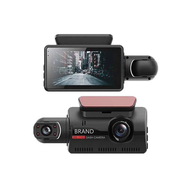 Car DVR Interior Rear View Camera 2 Lens DashCam Reverse Dash Cam Driving Video Recorder 1080P 3 inch Display IPS Accessories