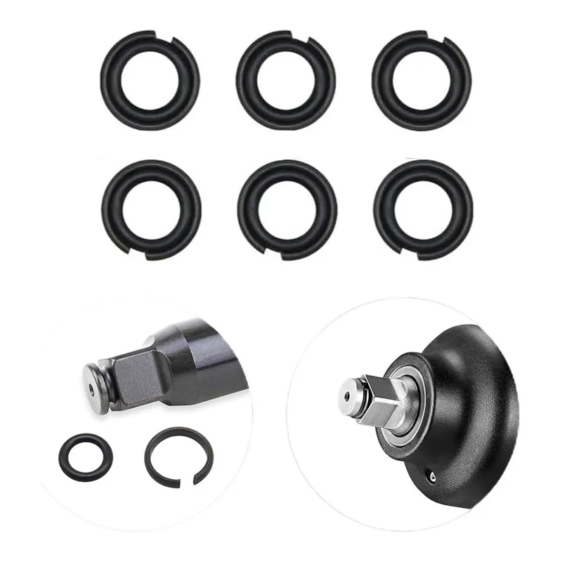 

A23E-10Set 1/2In & 10Set 3/8In Ударное стопорное кольцо Зажим Фрикционное кольцо + уплотнительное кольцо, фиксатор ударного стопорного кольца Инструмент для установки наковальни