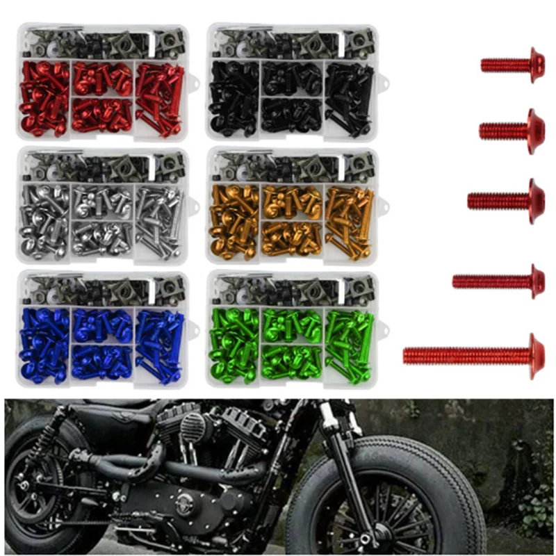 177PCS Complete Fairing Bolts Screws Kit for Aprilia Pegaso RSV Mille RS50 Rs 660 125 Rsv4 Rs660 Shiver 750 Tuareg 660 Modified