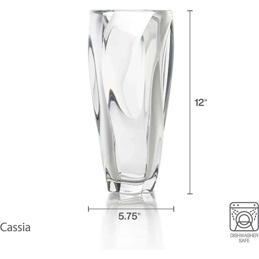 Crystal Glass Vase, 12 Inch Decoracion   Vase A Fleur Mariage