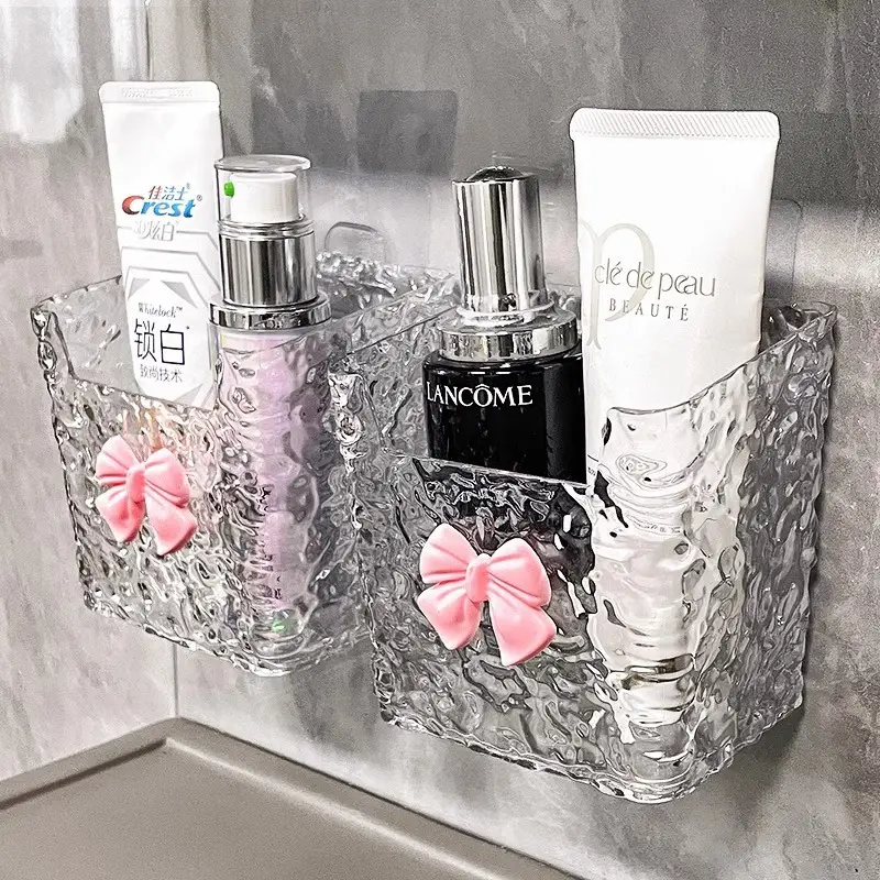 Cosmetics Storage Box Glacier Pattern Storage Box Bathroom Home Dormitory Seamless Wall-mounted Sundries Rack