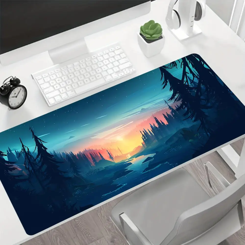 Landscape Game Mouse Pad, Computer Computer Accessories, Keyboard Table Pads,stitched Edges,perfect for Office and Game Settings