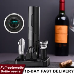 Electric Wine Opener Rechargeable Automatic Corkscrew for Creative Wine Bottle Opener with USB Charging Suit Kitchen Accessories