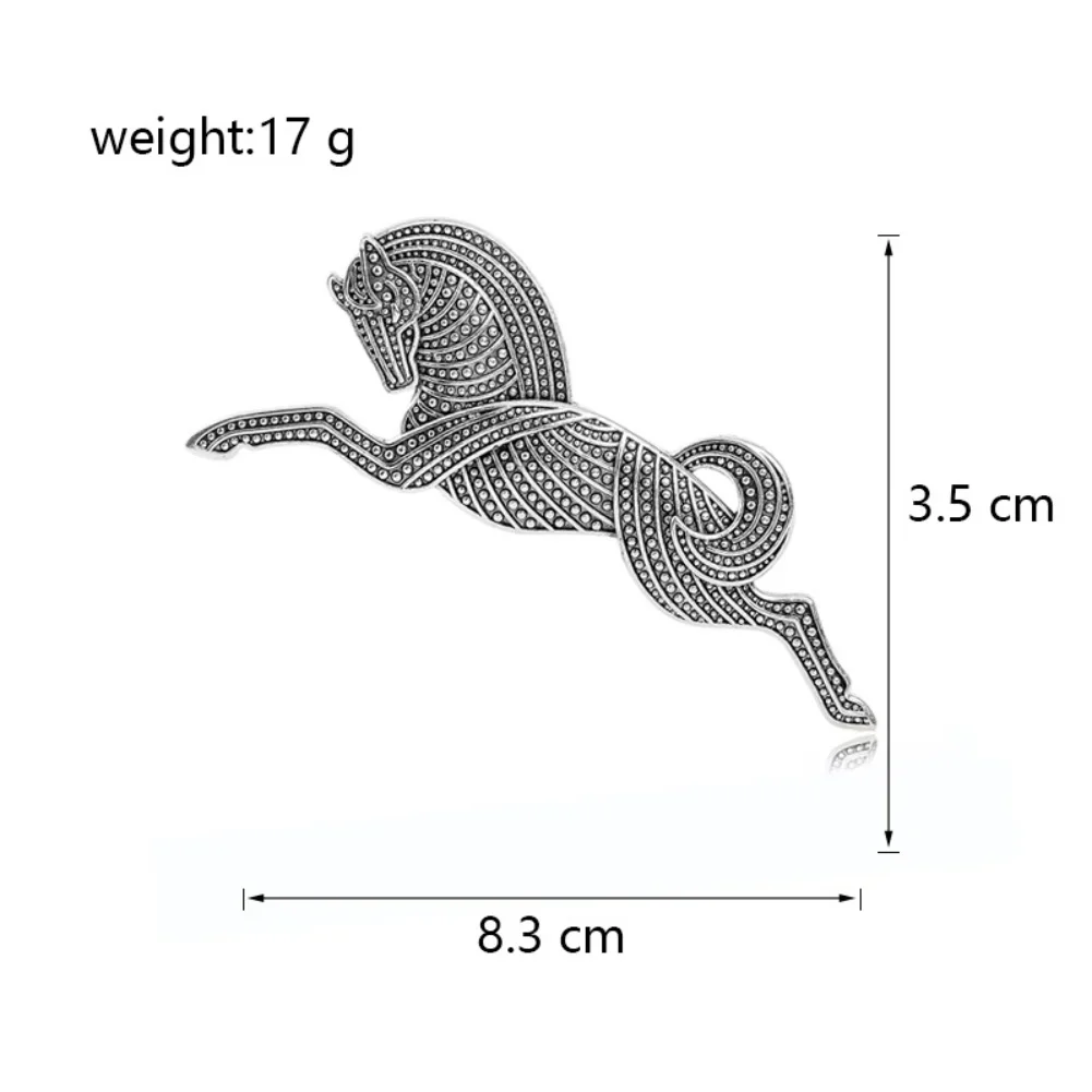 

Antique Style Horse Brooch Pin for Women Men Vintage Large Animal Jewelry Accessory with Gold Tone Finish to Enhance Any Outfit