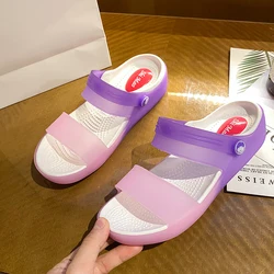 Women Summer Sandals Rubber Jelly Shoes Non Slip Comfort Women Slipper And Sandal Hot Sale Women Beach Shoes Indoor Slippers