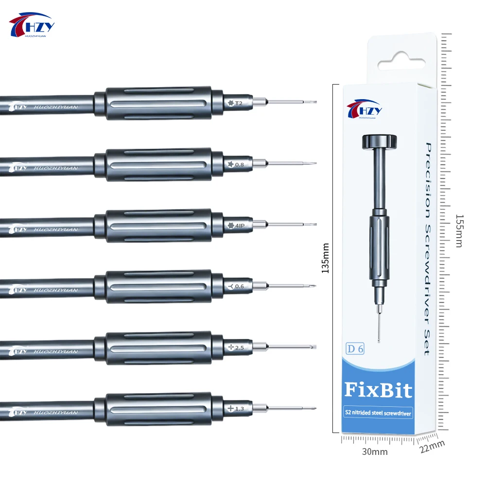 

HZY S2 Steel Precision Screwdriver Set High Hardness Magnetic Micro Cross Repair Kit for Mobile Phone Watches Glasses Jewelry