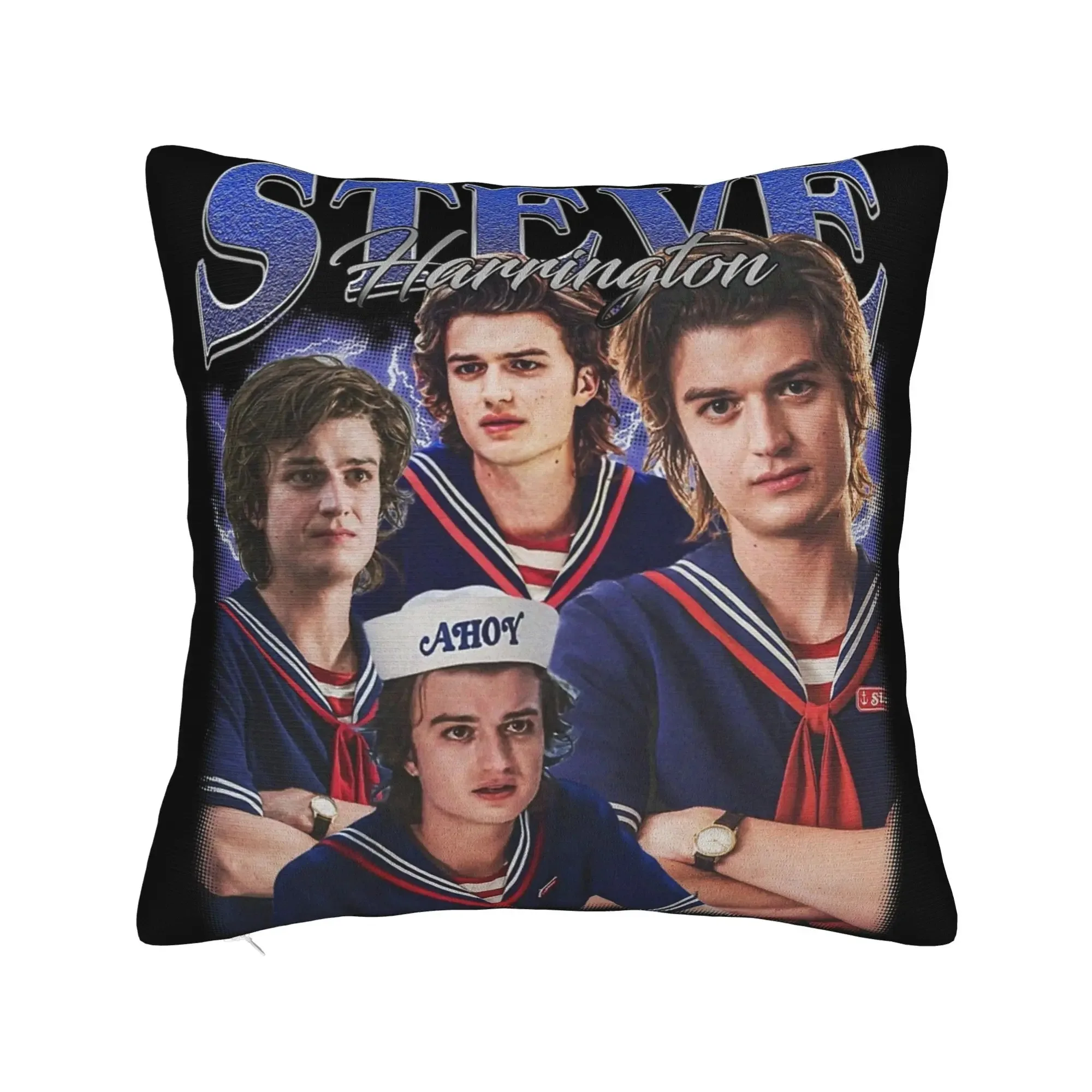 Steve Harrington Bootleg series, soft polyester fiber cushion covers, decorative style, unique pillow covers, with zippers for c
