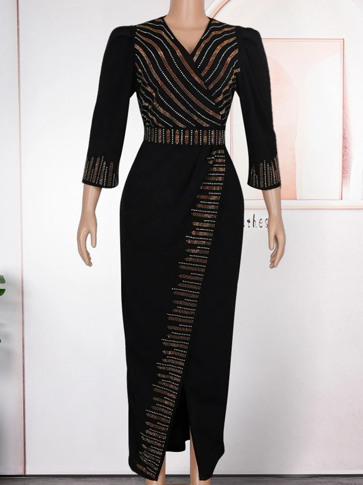 

African Dresses For Women Elegant Wedding Muslim Fashion Abayas Dashiki Robe Kaftan Long Maxi Dress Turkish Africa 2025 New