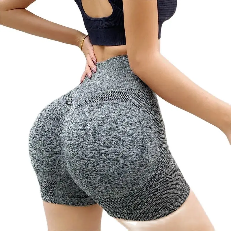 Wmuncc 2024 Summer Women Booty Sports Shorts Sexy Scrunch Butt Shaping High Waist Fitness Control Belly Workout Gym Tights Nylon