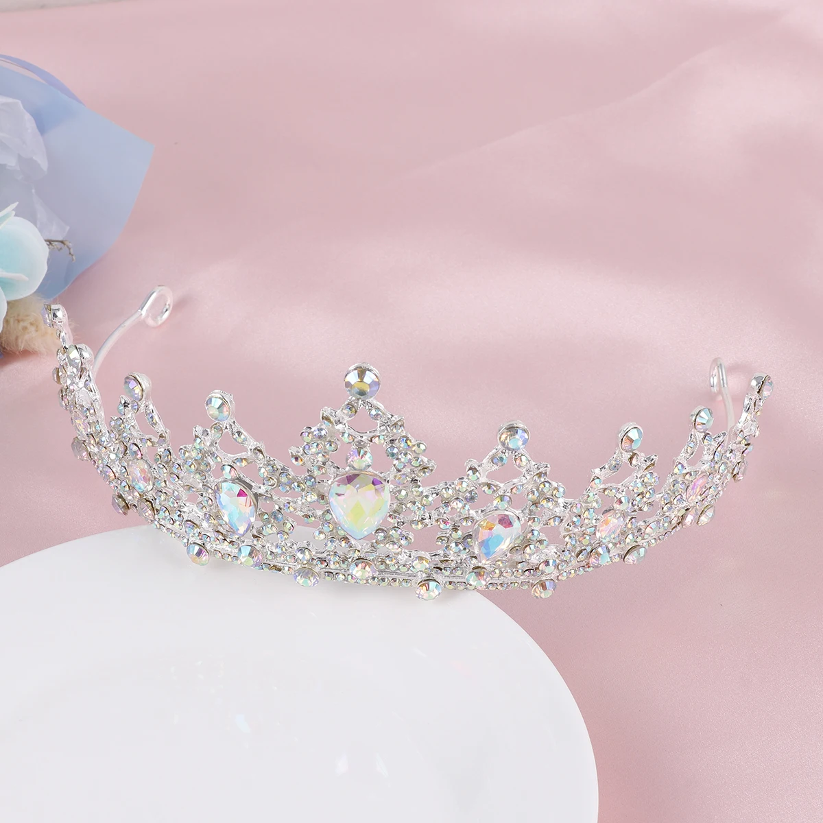 

Crystal Crown Hair Accessories Bride Wedding Decor Rhinestone Lightweight Durable Crown For Women Engagement Bridal Headwear