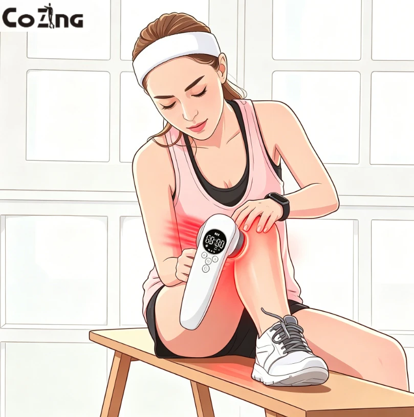 High Efficiency 880mW Laser Therapy Wand, 808/650nm, Targets Deep Tissue Pain, Relaxes Muscles, Lightweight Handheld for Daily