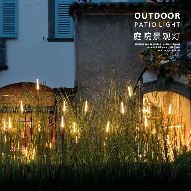 Solar light Garden light Outdoor waterproof lawn Ambient Villa landscape Garden decorative Reed