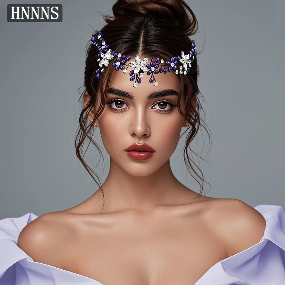 

HNNNS Flower Rhinestone Headpiece Wedding Hairclip Bridal Pearl Hair Comb Women's Headband Bridal Headdress Accessories A260