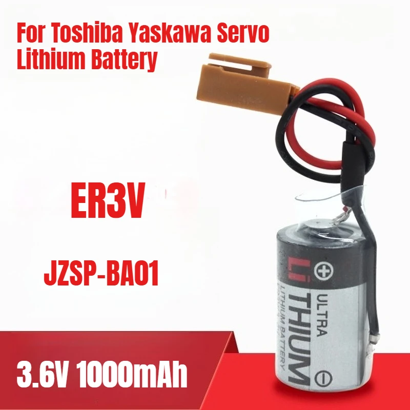 

1000mAh For Toshiba ER3V/3.6V PLC Battery JZSP-BA01 Yaskawa Servo Lithium Battery