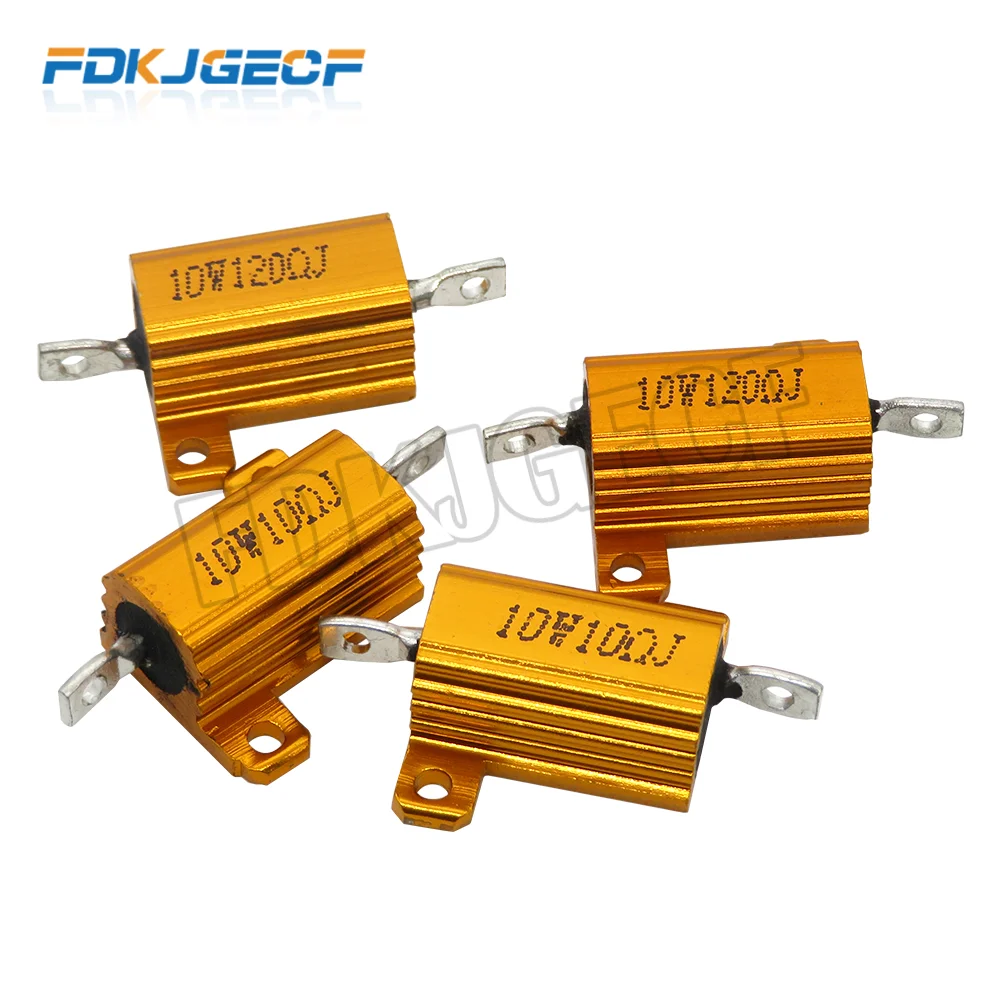 10W Aluminum Power Metal Shell Case Wirewound Resistor RX24 0.1 ~ 10K 0.5 1 2 3 5 6 8 10 20 100 150 200 300 500 1K 5K 10K ohm