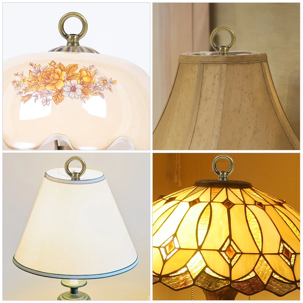 

2pcs Metal Finial Caps Decoration For Shade Light Knob Accessories Harp Finials Hook Lampshade Toppers Light Screw Caps Lamp