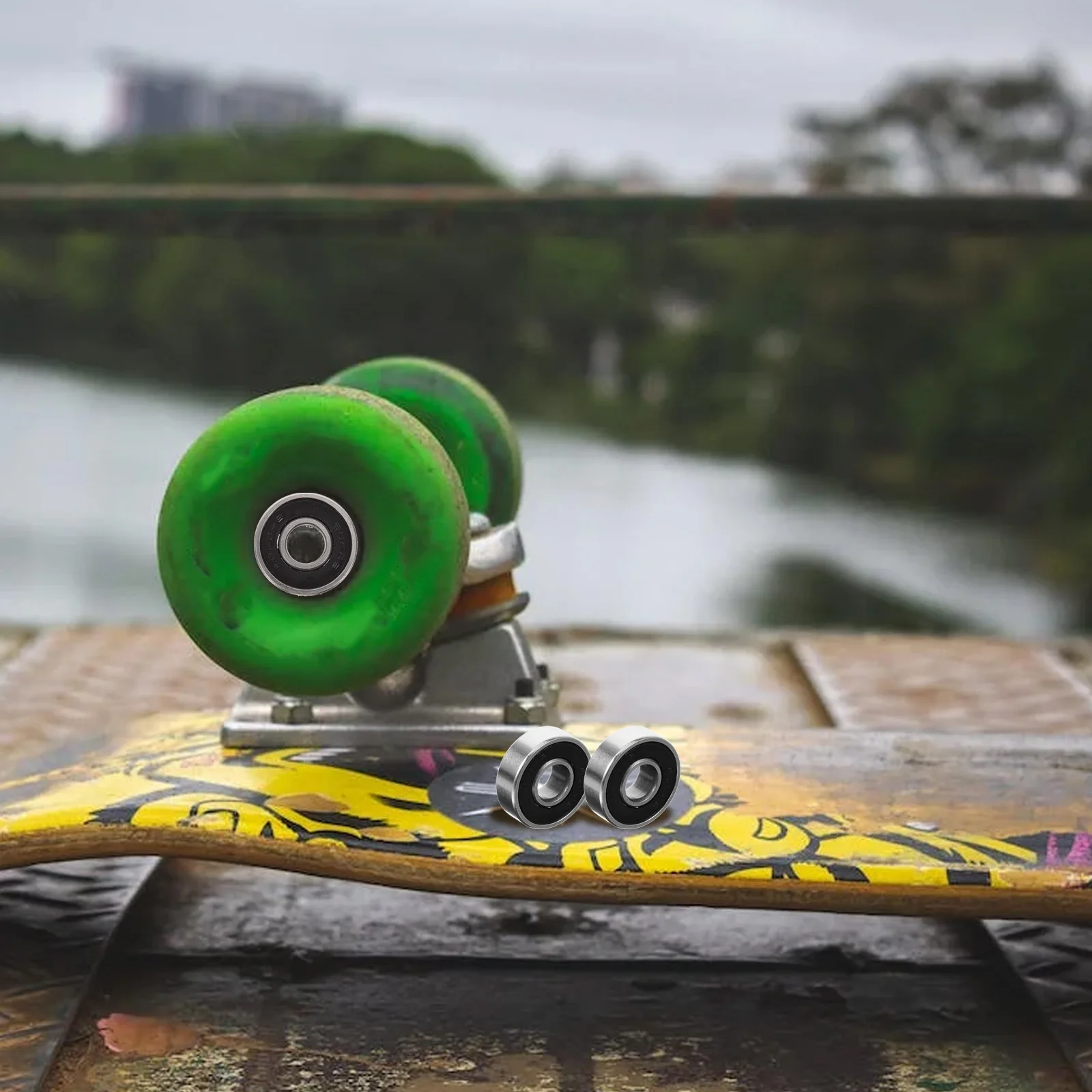 Roulements de Skateboard en acier au carbone, 8 pièces, durables, à grande vitesse, roulement lisse, universels, adaptés au Longboard, Scooter, planche de surf