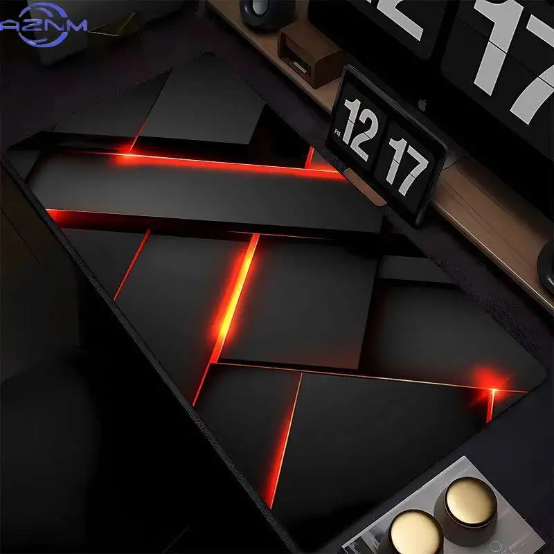 Minimalist Dark 3D Layered Pattern Mouse Pad Extra Large Thickened Rubber Gradient Desktop Mat Esports High-end PC Keyboard Pad